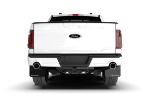 Ford F-150 Mud Flaps - Rally Armor - UR Black Flap/Metallic Black Logo - Black - `21-`25 Ford F-150 Mud Flaps - Rally Armor - UR Black Flap/Metallic Black Logo - Black - `21-`25